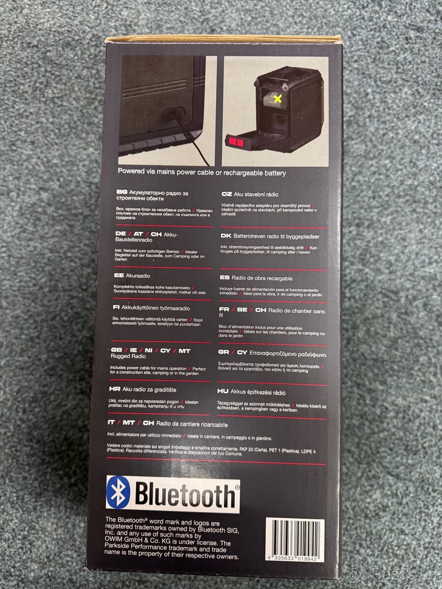 Aku stavební rádio Parkside Performance PBR 36 A1 - 2