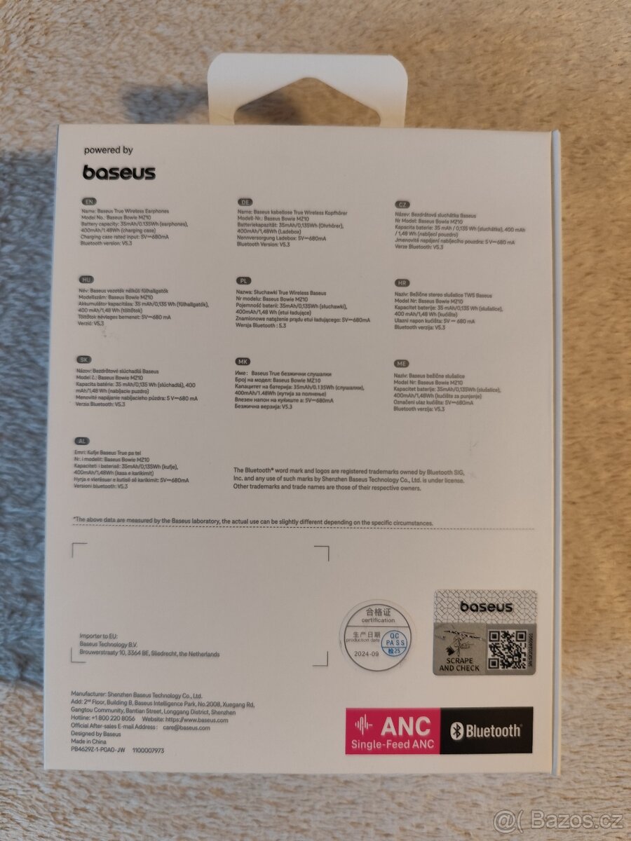 Bezdrátová sluchátka baseus - 2