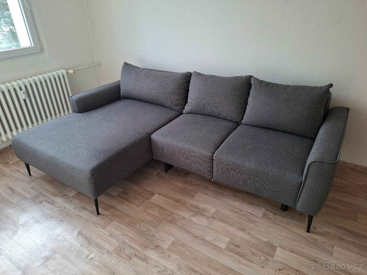 Rohová sedací souprava - šedá - 2