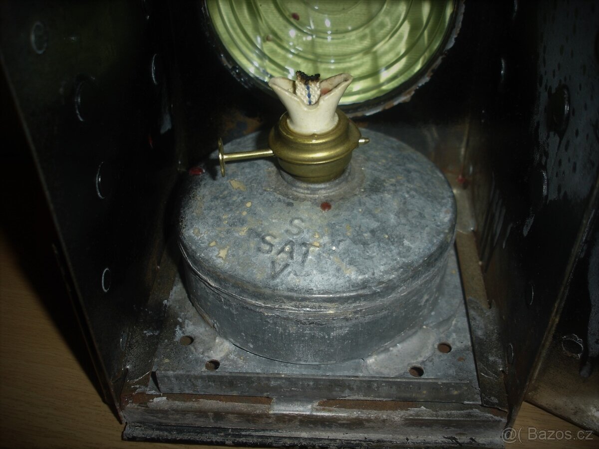 DRÁŽNÍ LAMPA - VELKÁ PETROLEJKA KOMPLETNÍ... - 2