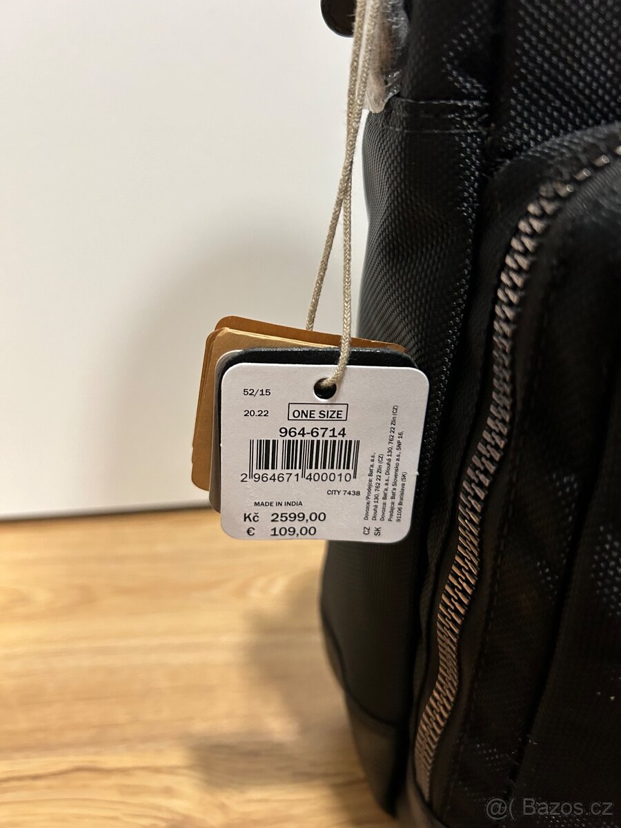 Nová pánská taška Baťa 40x33x15 kůže/textil - 2