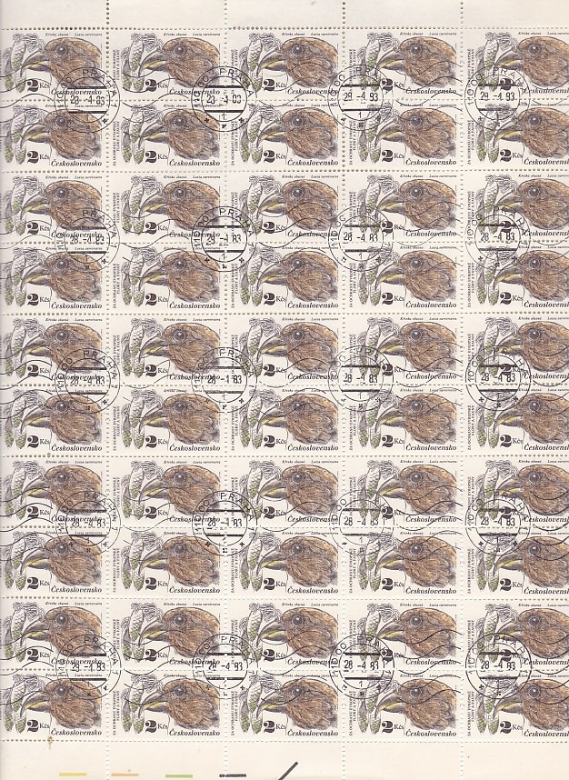 Ražené ČSSR kat.č. 2589 - tiskový list - 2