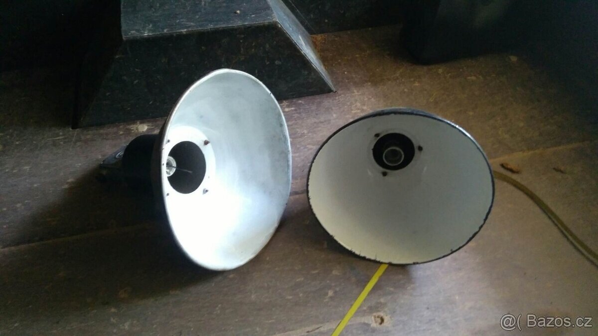 industriální lampa smalt - 2