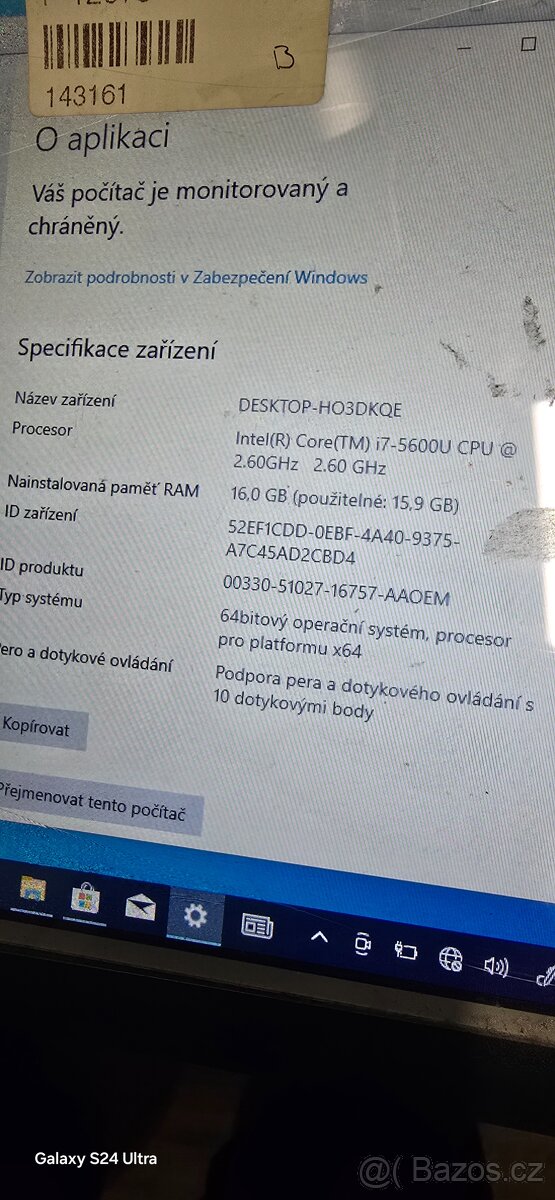 I7 16GB ram ssd dotykový display - 2