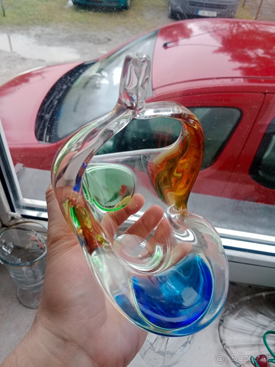 Košík hutní sklo - 2