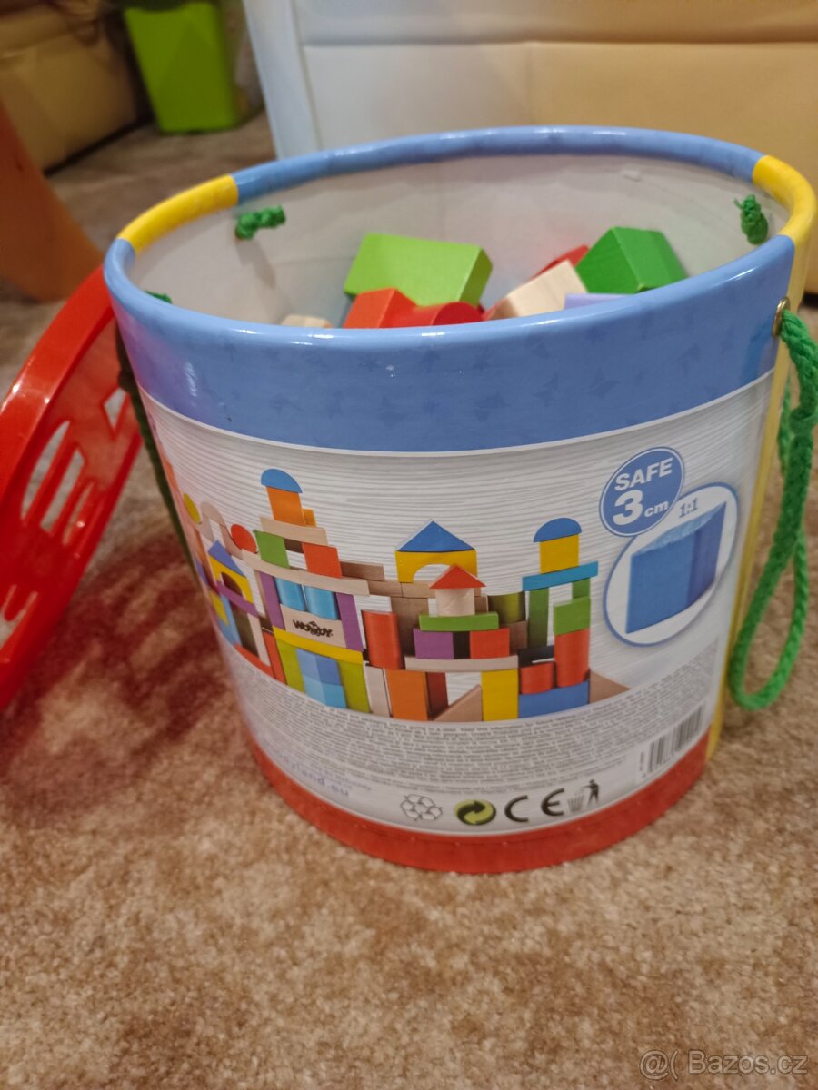 Dřevěné kostky 100ks - 2