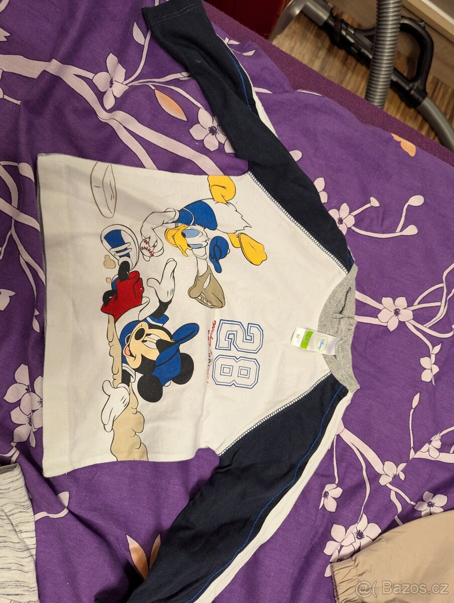 Tricko Mickey mouse 80 a blesk mc queen 2-3 roky - 2