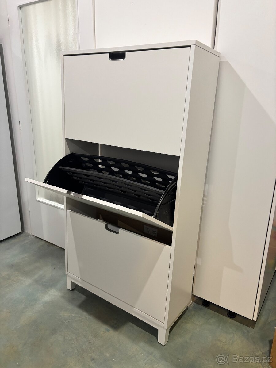 IKEA STÄLL botník – 3 přihrádky, bílý - 2