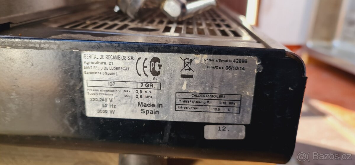 Kávovar IBERITAL IB7 2x páka 2GR, 2014 - 2