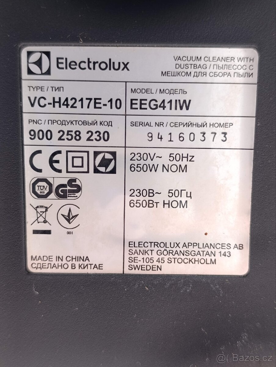 Electrolux EEG41IW vysavač - 2