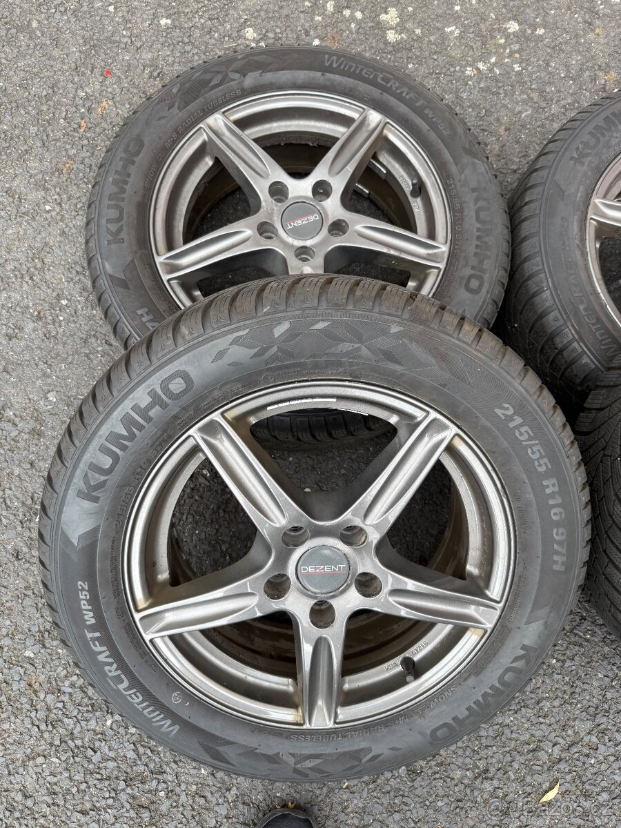 Alu zimní sada 5x108 215/55/16 zánovní pneu 2024 - 2