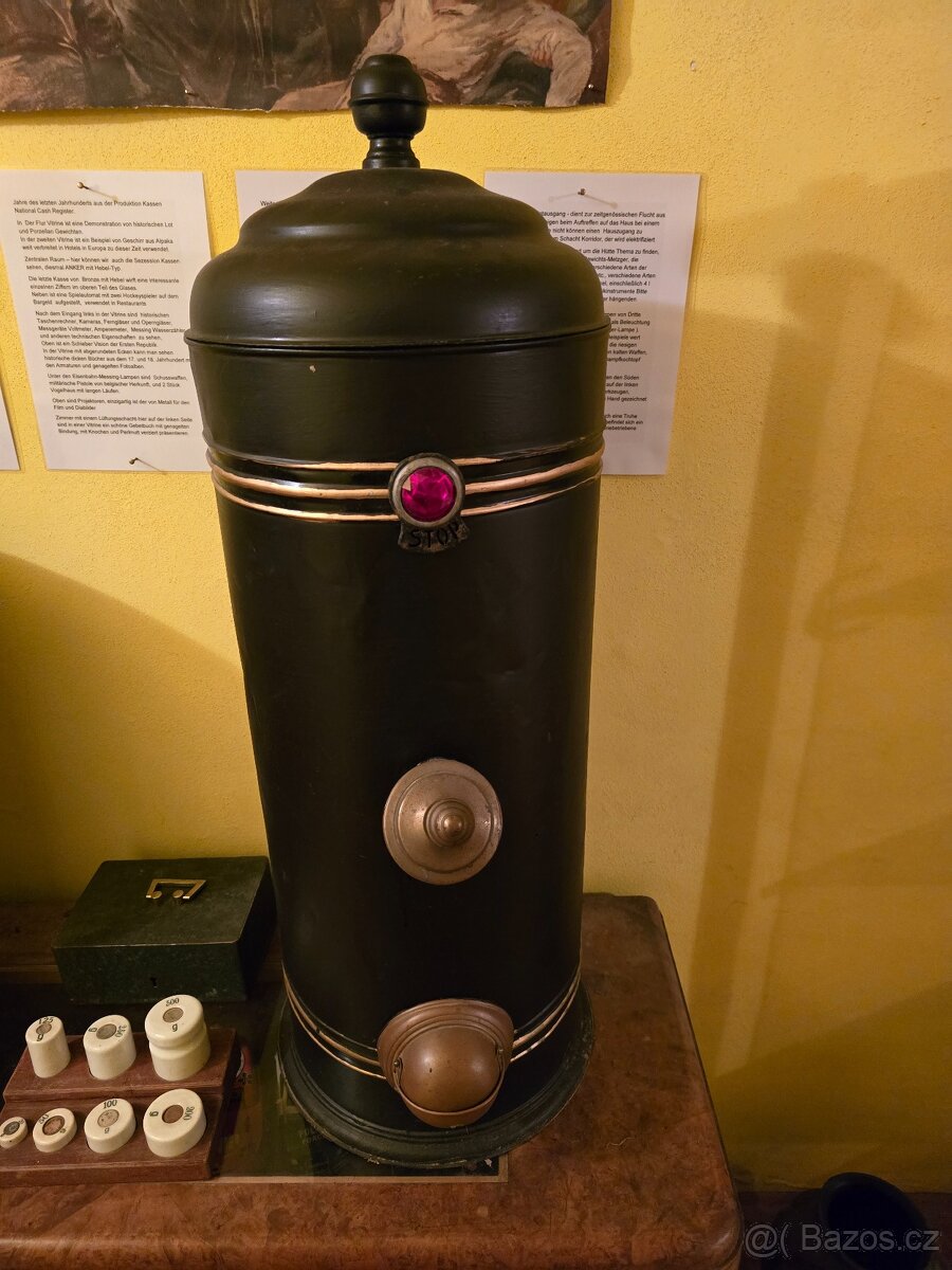 Starožitný kupecky zasobnik na kávu - 2