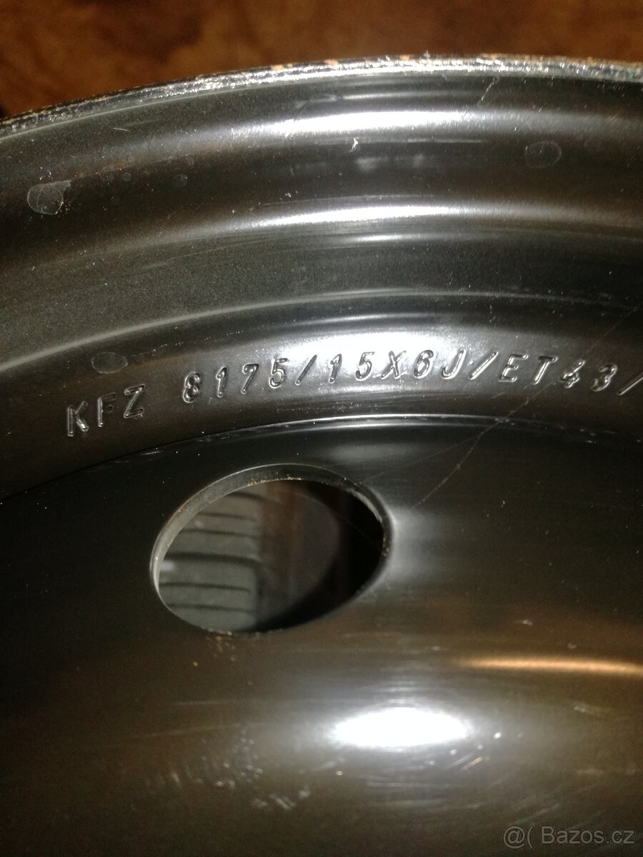 Plechový disk Alcar 6x15 4x100 Renault Dacia 3 ks KFZ 8175 - 2