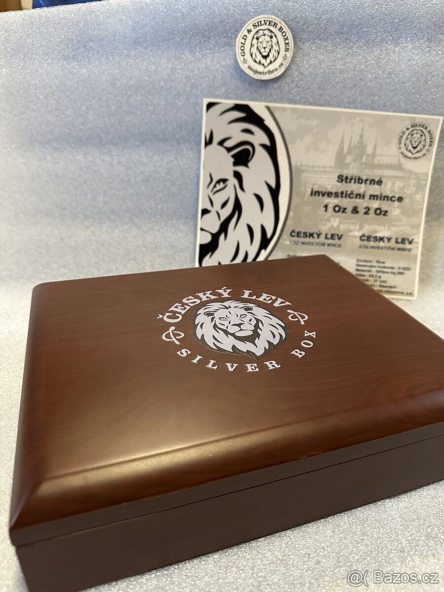 Luxusní Etue na stříbrné mince 1oz a 2oz Český lev - 2