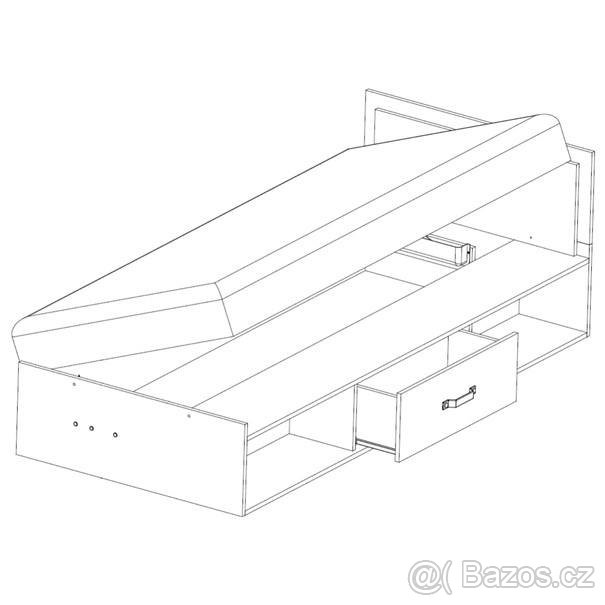 Postel s výklopnou matrací SANTANA - 2