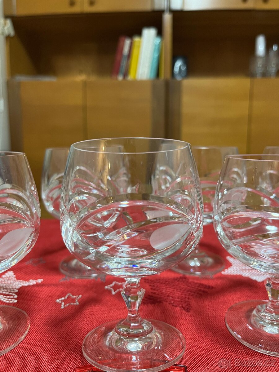 Broušené sklenice na koňak a brandy - 2