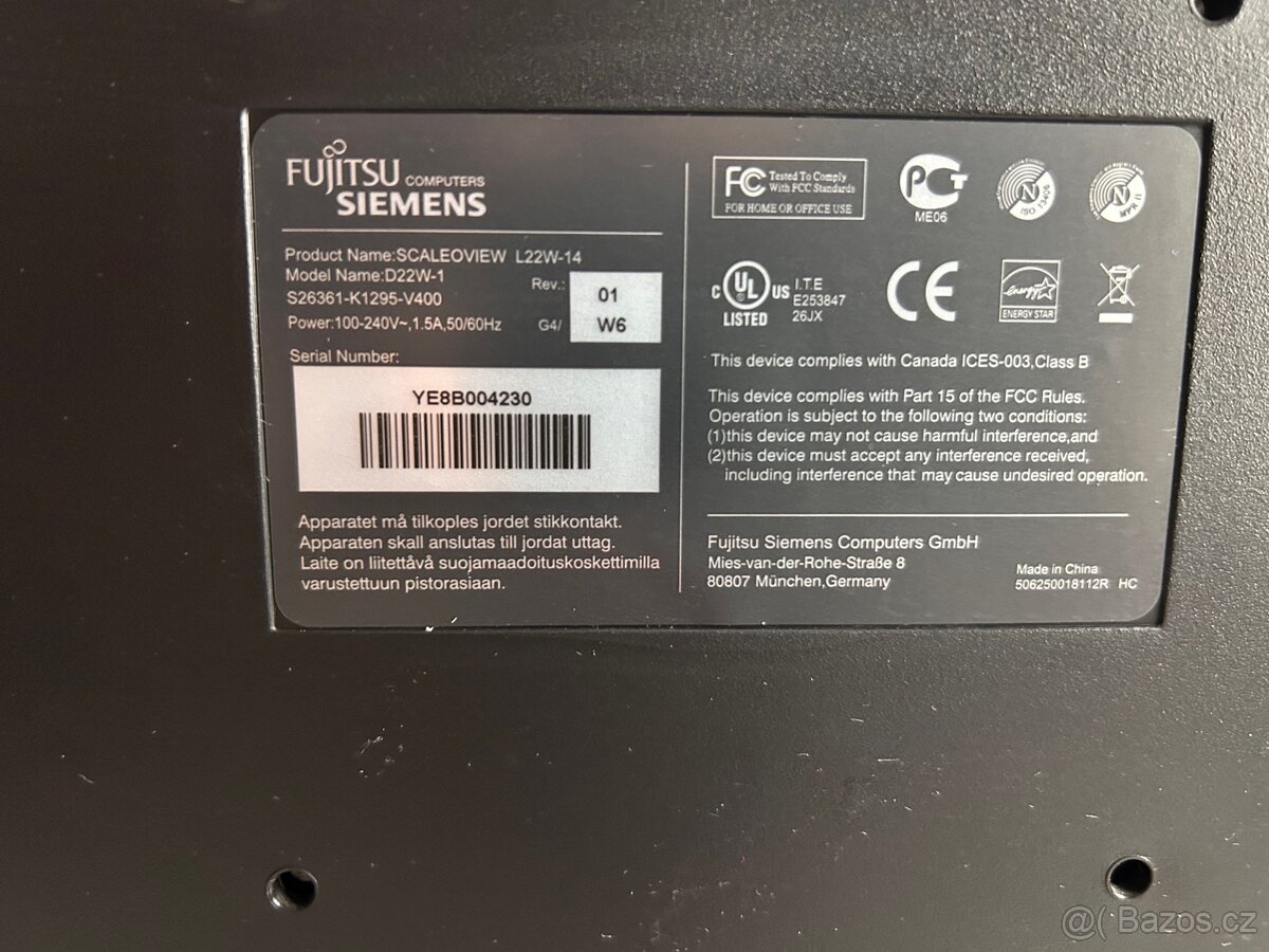 PC monitor 22” - 2