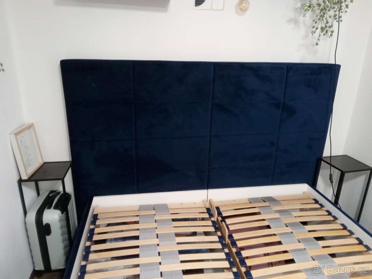 Čalouněná postel Olympia 160 - modrá - 2