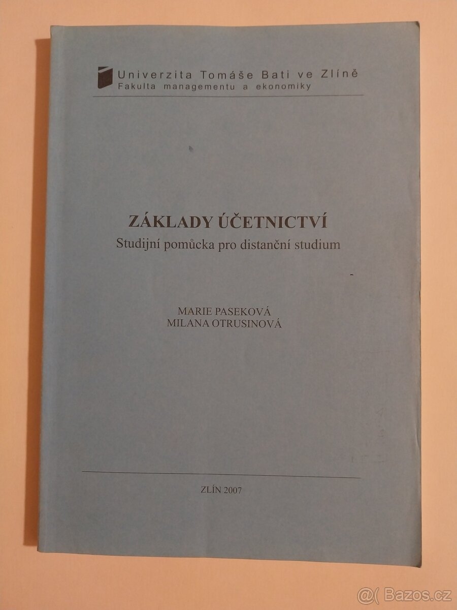 Prodám skripta UTB Zlín - 2