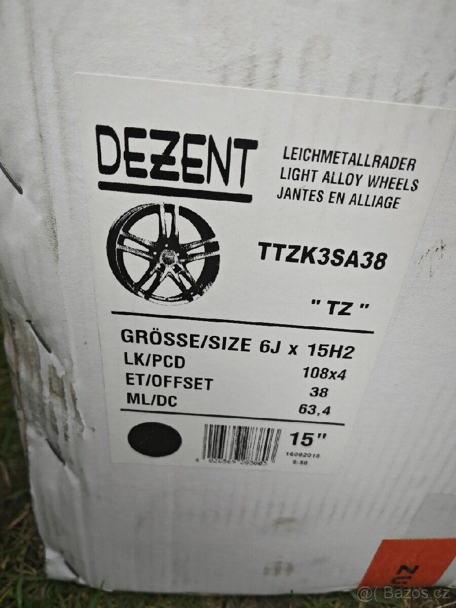 Alu Dezent 4/108 R15 nové - 2