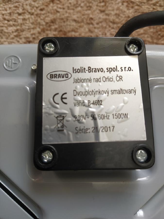 Prodám elektrický smaltovaný vařič - 2