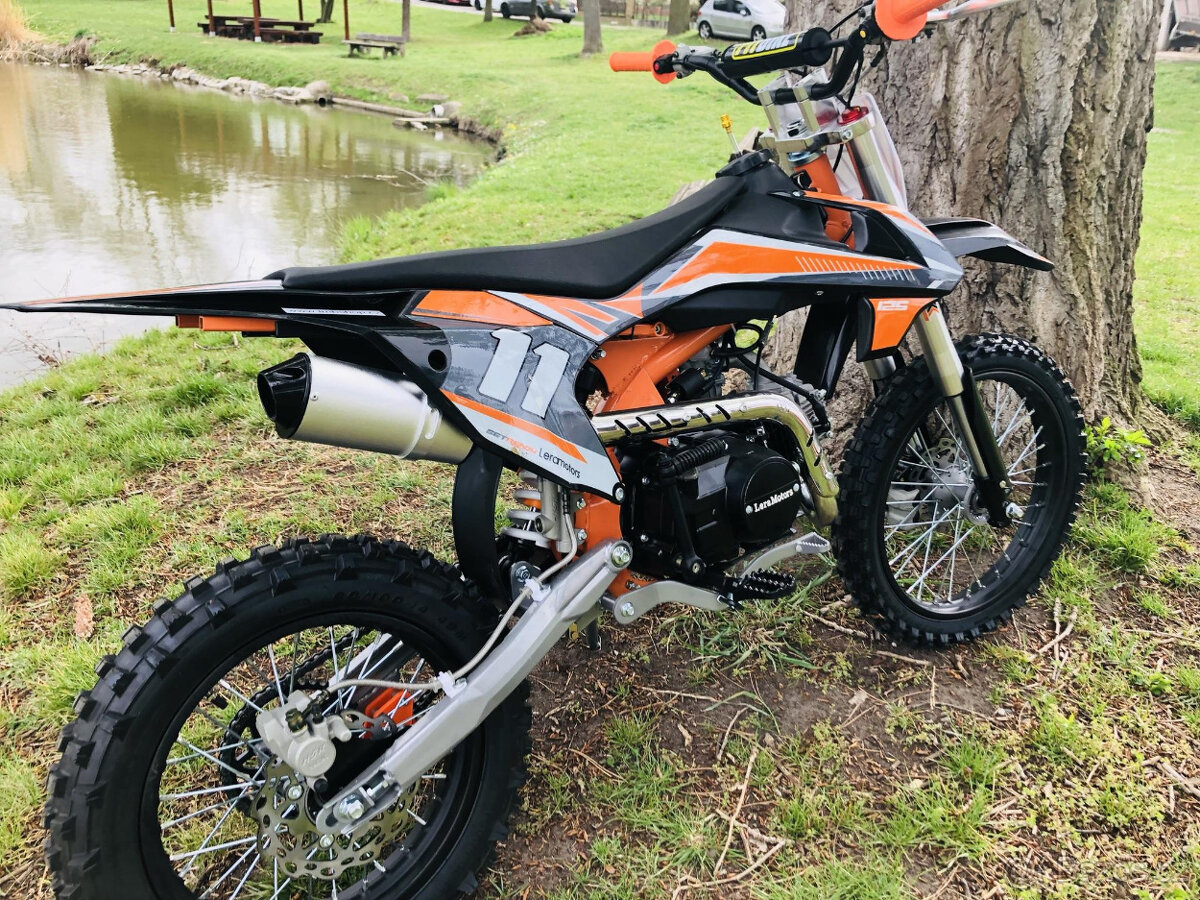 Pitbike Leramotors Shark 125ccm, el. starter, oranžová