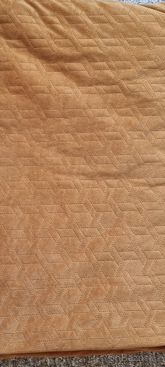 Pléd/přehoz oranžové/měděné barvy 180x260 cm - 2