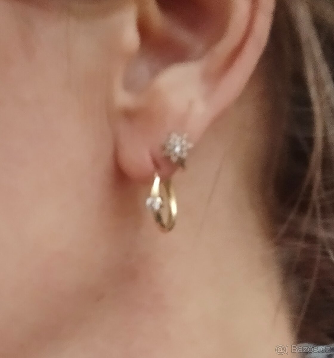 Zlaté náušnice 14k - 2