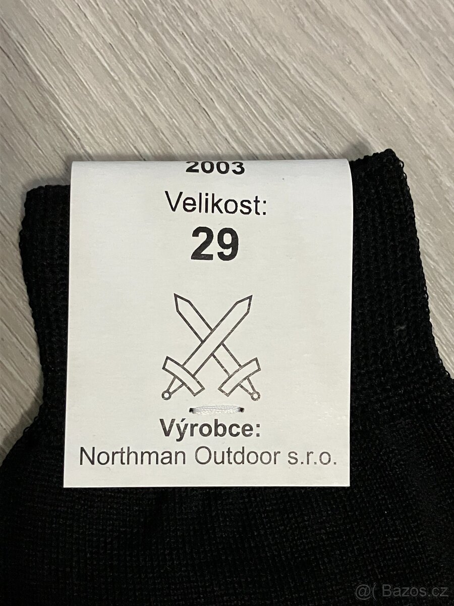 Ponožky vojenské černé. - 2