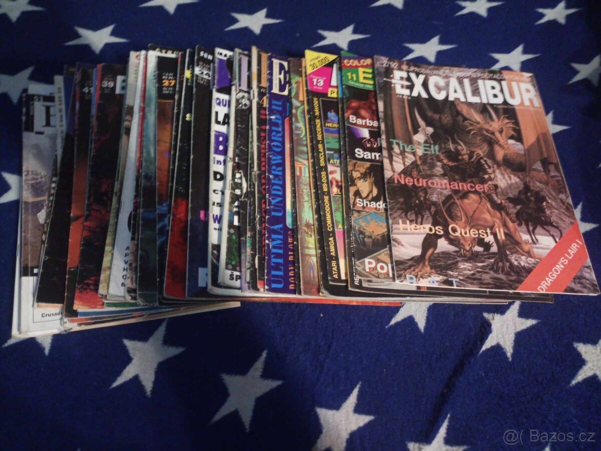 EXCALIBUR - staré POČÍTAČOVÉ HERNÍ časopisy - 44ks - 2