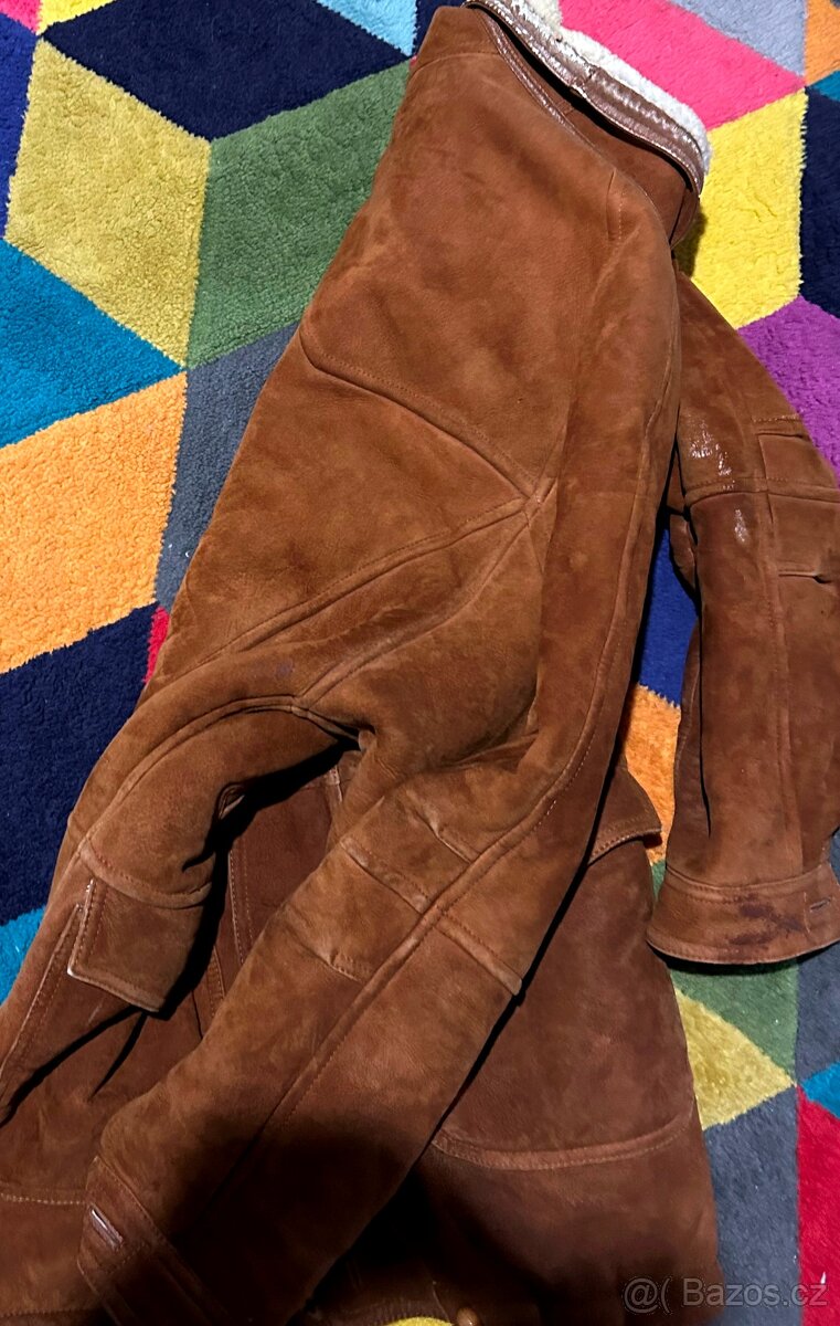 Lammfell LUXUSNÍ KOŽENÁ ZIMNÍ 100% LEATHER BUNDA -KABÁT - 2