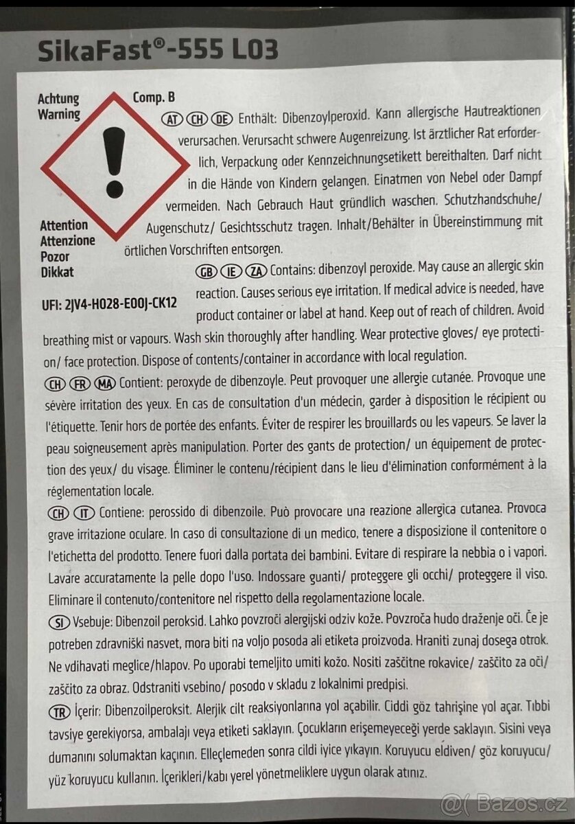 SikaFast®-555 L03 dvousložkové akrylátové lepidlo - 2