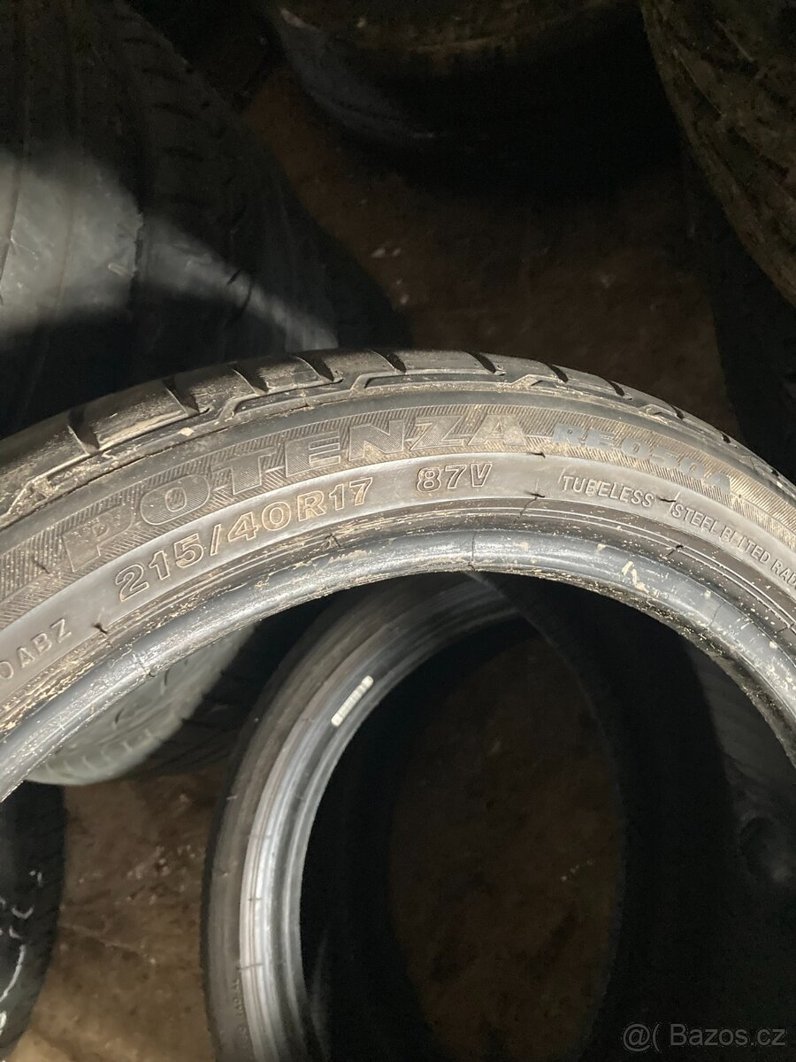 2ks letních pneu 215/40 R17 - Bridgestone - 2