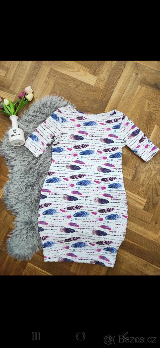 Dámské šaty s peříčky handmade-nové - 2