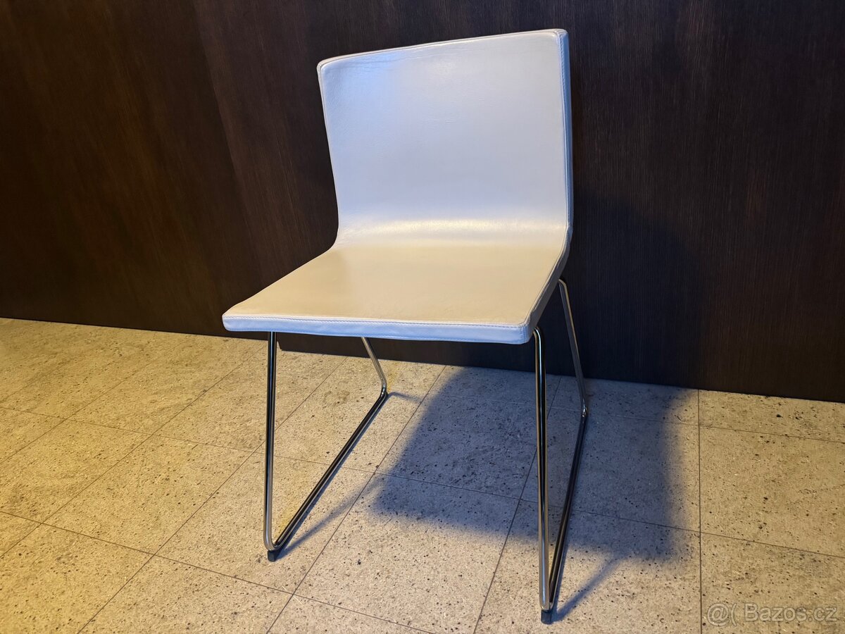Židle IKEA Bernhard bílá kůže - 2