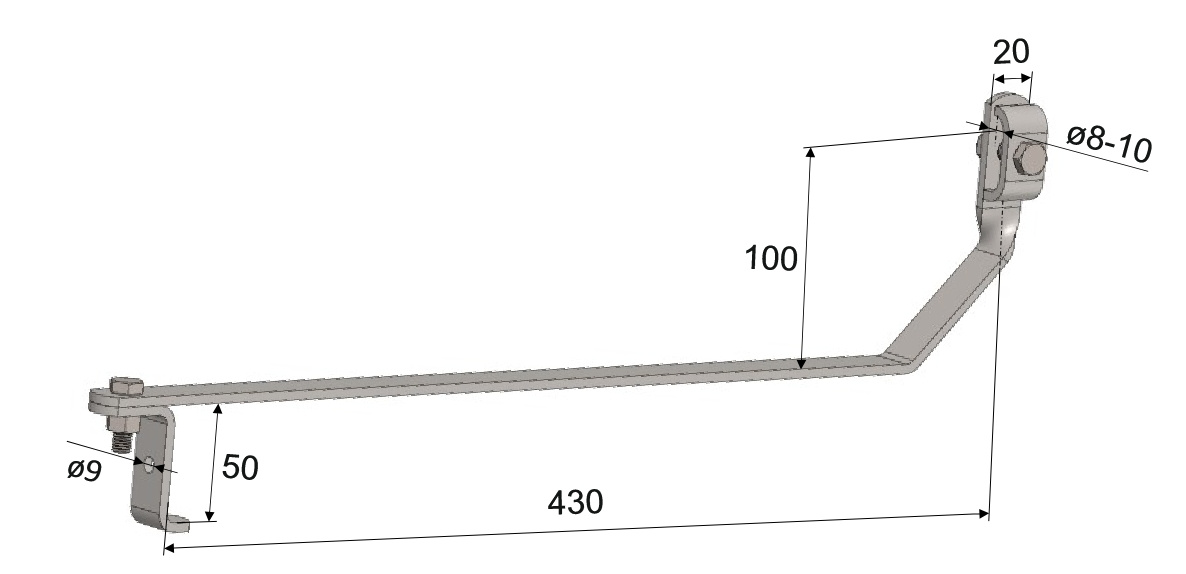 Podpěra vedení hromosvodu pod tašky - 2