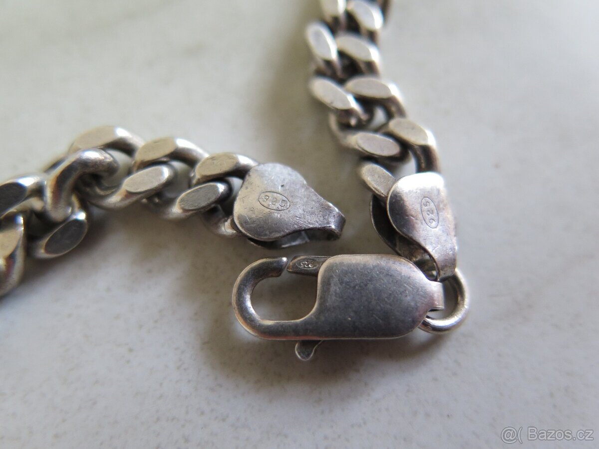 Masivní pánský řetízek a náramek - stříbro 925 - 2