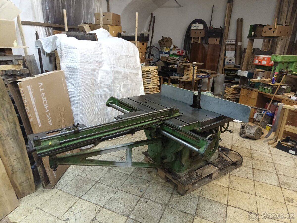 Trojkombinace BAUERLE – litinová pila / frézka / dlabačka - 2