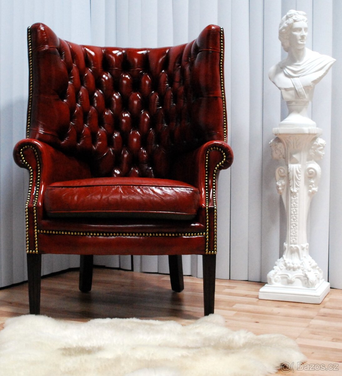 CHESTERFIELD BARREL BACK CHAIR - 2