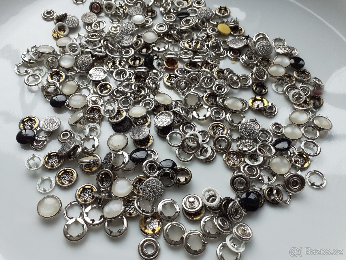 Kovové druky textilní - 2