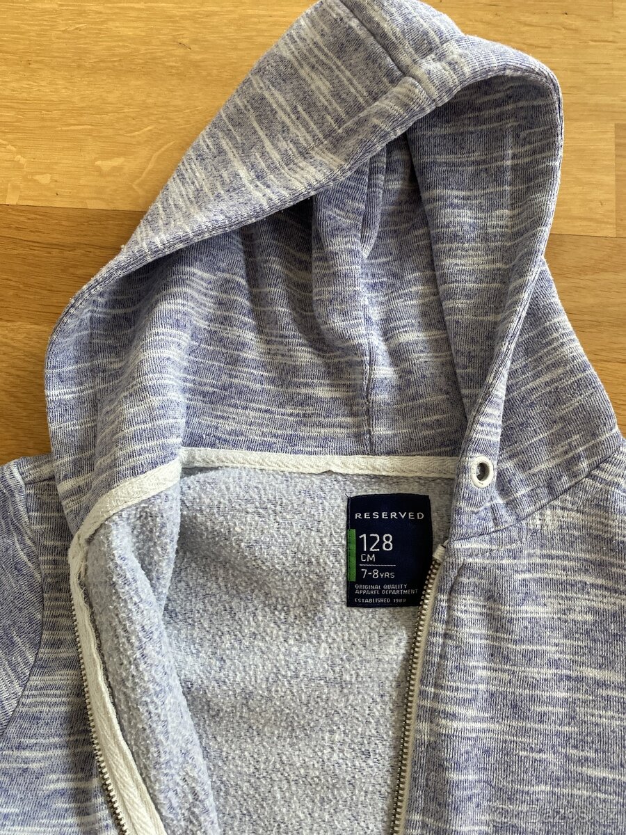 Mikina - sv.modry melir - vel. 128 - 2