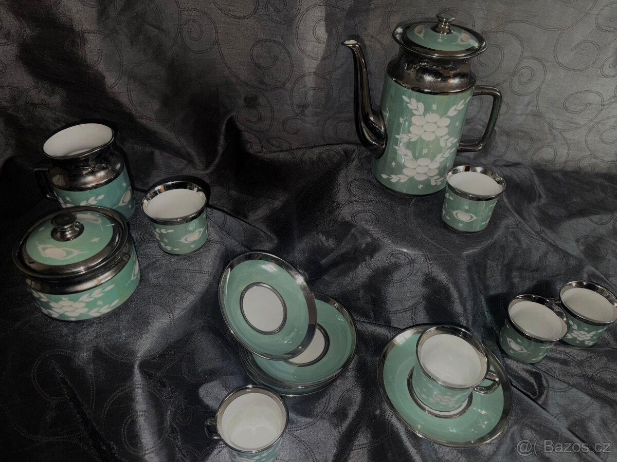 Retro kávový servis-70.léta,Valaská Belá - 2