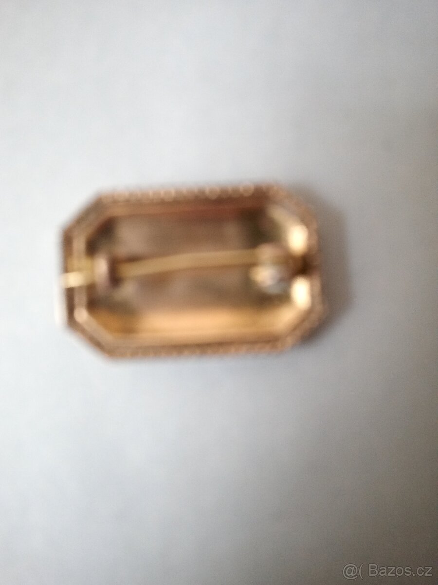 Porcelánová brož z přelomu 19. a 20. stol. - 2