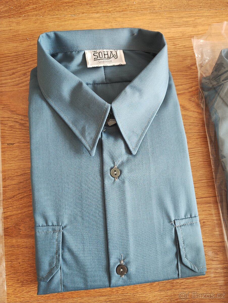 RETRO košile ČSAD s visačkami a odznaky-nález z půdy - 2