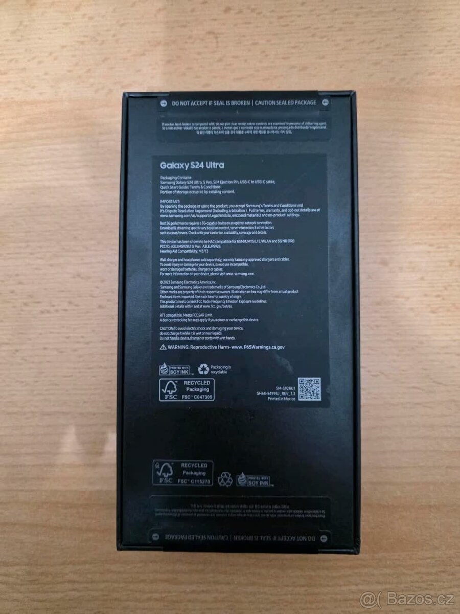 Samsung Galaxy S24 Ultra, Titanium Black, 12/256 GB, nový - 2