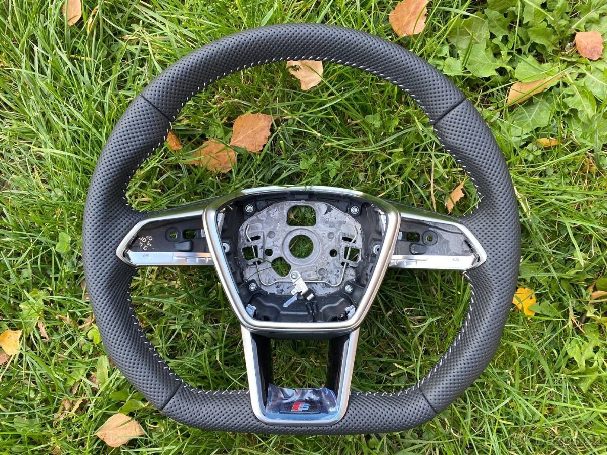 AUDI A6 A7 C8 Q8 S8 ETRON VOLANT kozeny zkoseny / vyhrievany - 2