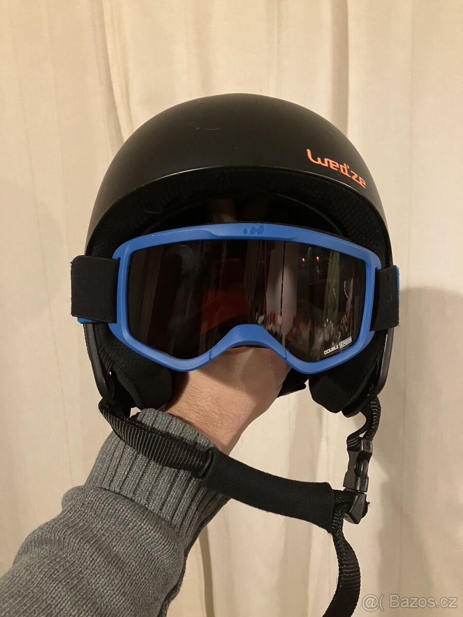 Dětská lyžařská helma a brýle Wedze 48-52cm - 2