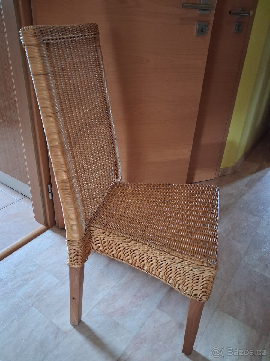 Ratanové židle 4ks - 2