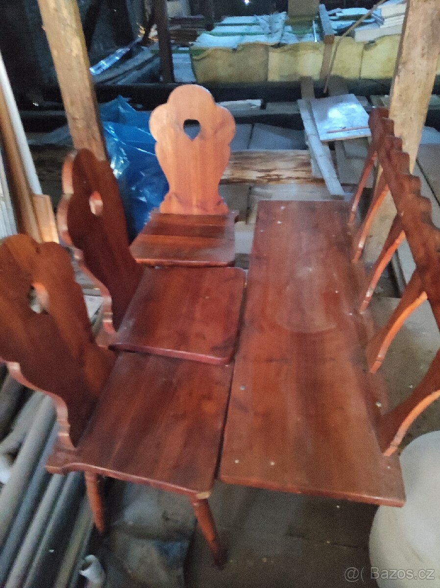 Selský stůl + židle - 2