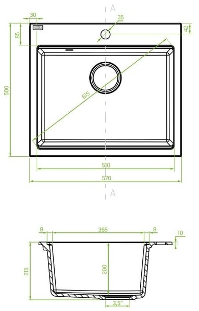 KUCHYŇSKÝ GRANITOVÝ DŘEZ LAVEO CARMEN - 2